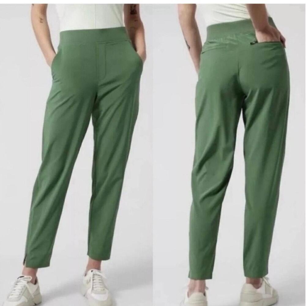 Athleta Brooklyn Ankle Pant Vineyard Green Pants Women’s Size 4 Travel Casual